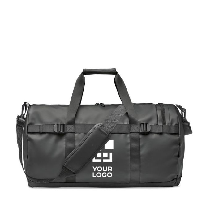 Sac de voyage personnalisé en toile avec fond, poignées et sangle