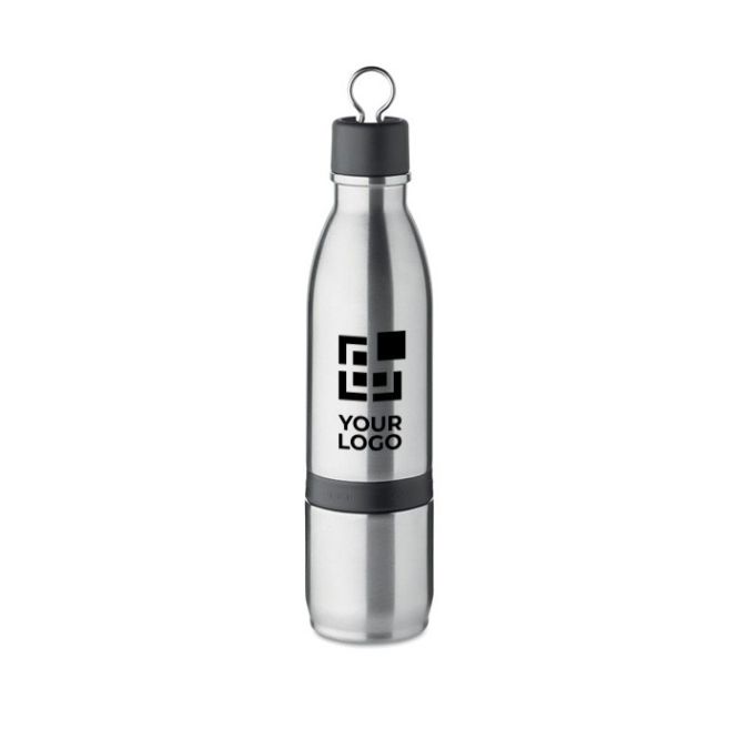 Gourde thermos en inox avec gobelet et couvercle rabattable 500ml