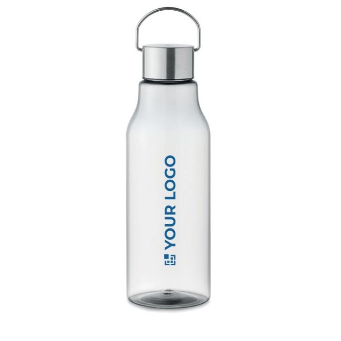 Gourde avec logo en tritan avec couvercle et poignée en acier 800ml