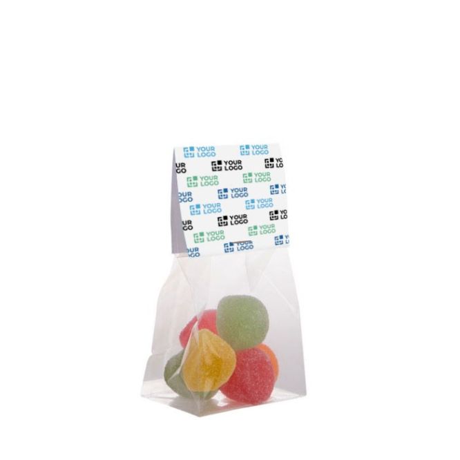 Sachet de bonbons acidulés avec en-tête personnalisable 50g