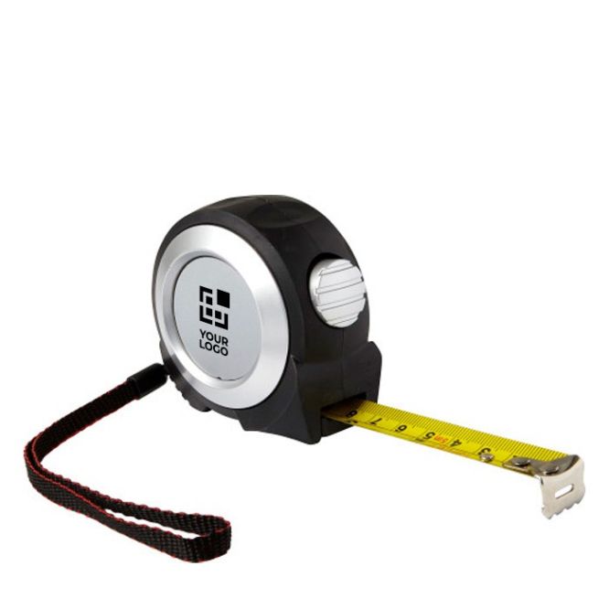 Mètre ruban en plastique avec clip ceinture et dragonne 5M