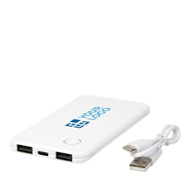 Powerbank fine et légère avec 2 sorties de charge 4 000 mAh