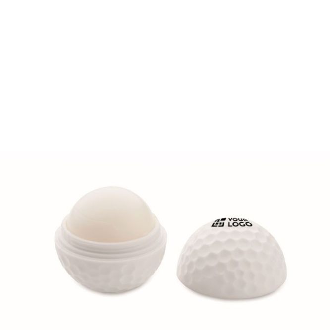 Baume à lèvres SPF10 vanille en ABS forme balle de golf