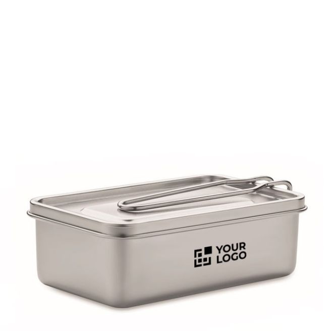 Boîte à lunch en inox avec poignée amovible assortie 750 ml