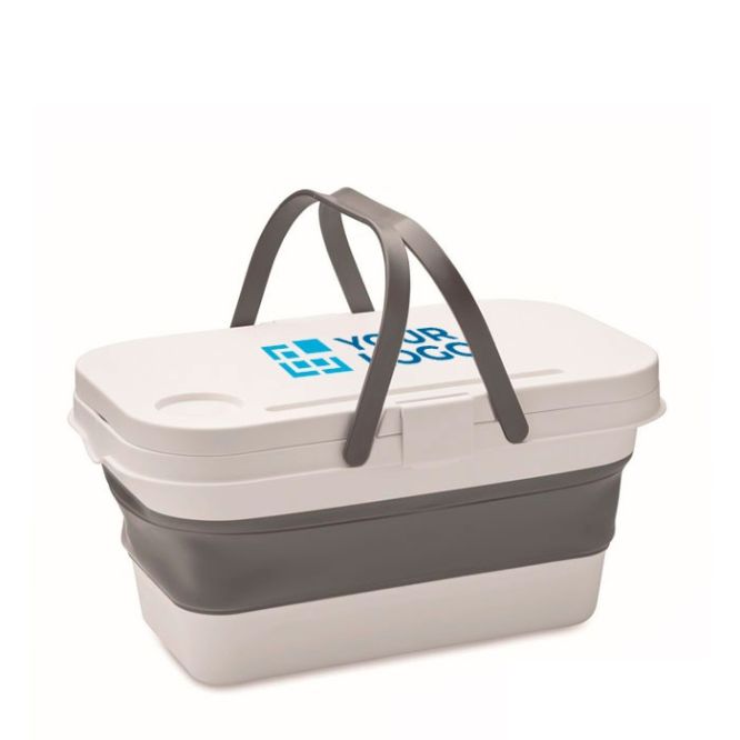 Panier de pique-nique pliable en silicone et plateau 16L