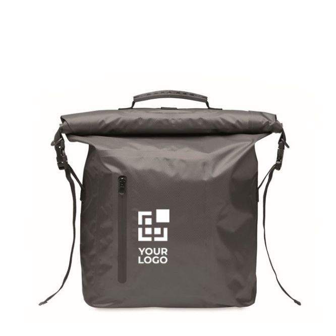 Sac à dos roll top étanche 30L en polyester avec zip frontal