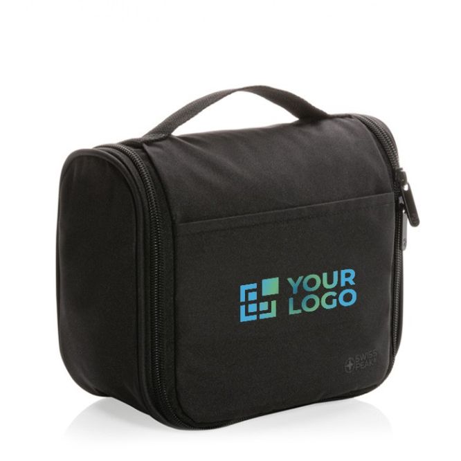 Trousse de voyage en RPET à compartiment et poches en filet