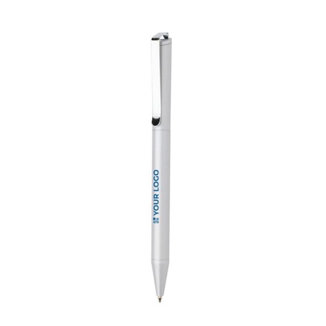 Stylo twist en aluminium recyclé à encre bleue Dokumental®