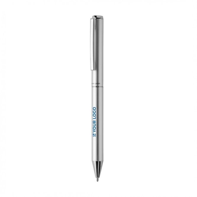 Stylo élégant en aluminium recyclé à mine bleue Dokumental®