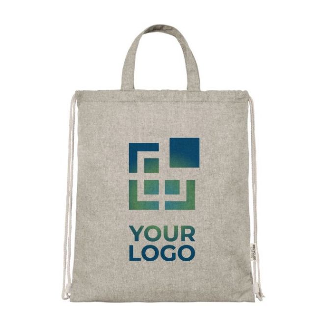 Sac en coton recyclé avec cordon de serrage 150g/m²