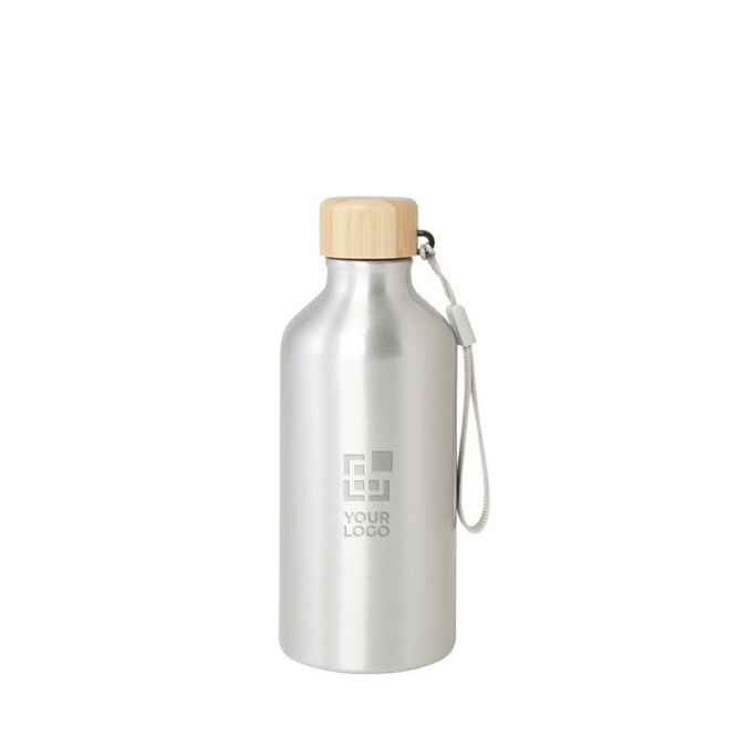 Bouteille en aluminium recyclé et bambou à dragonne 500ml