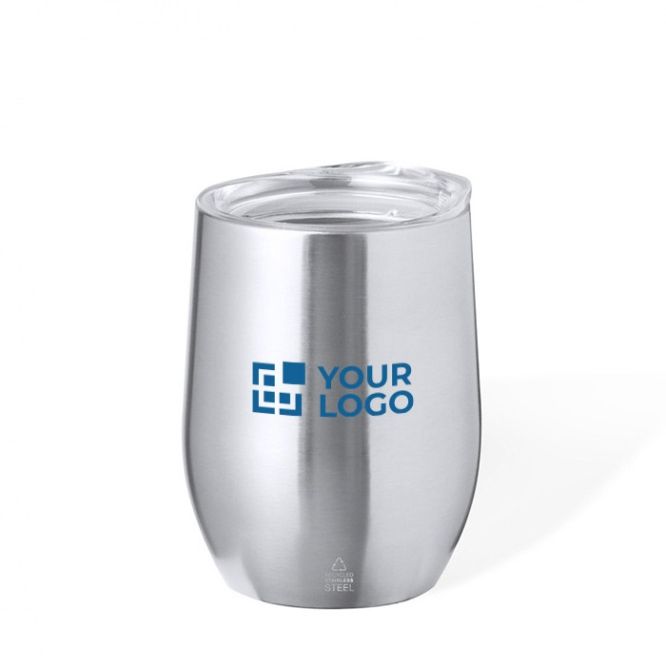 Gobelet double paroi en inox recyclé avec doseur 340ml