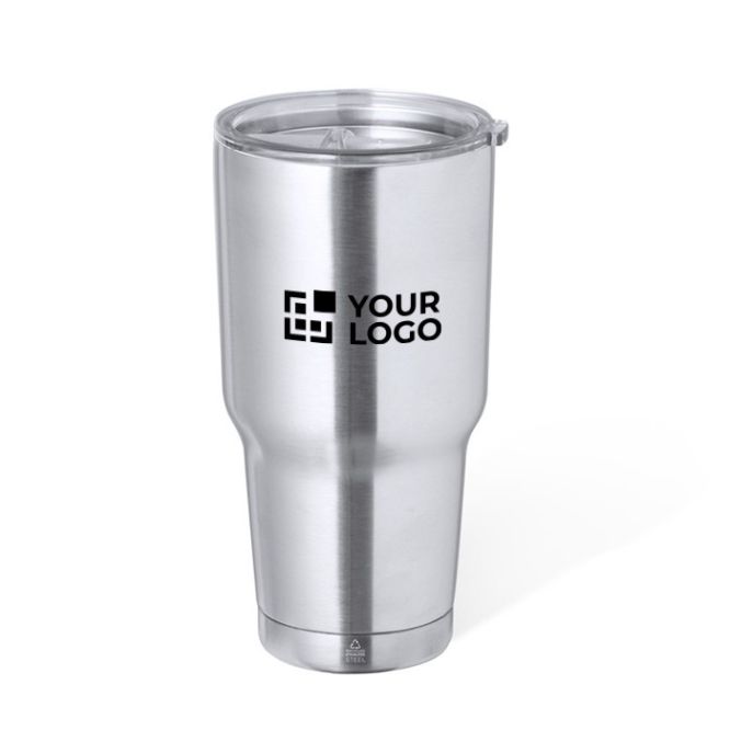 Gobelet double paroi en inox recyclé avec doseur 800ml