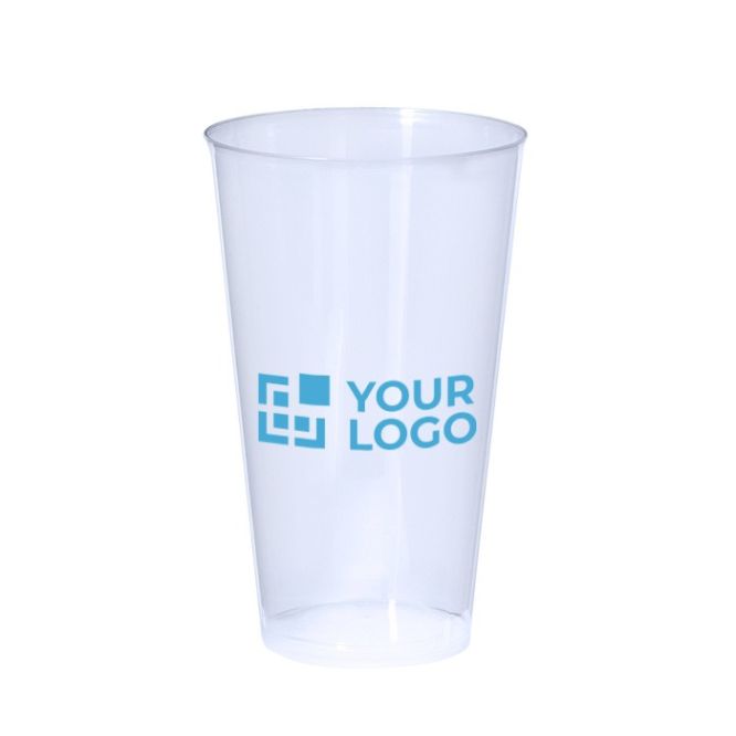Gobelet réutilisable en plastique translucide 450ml