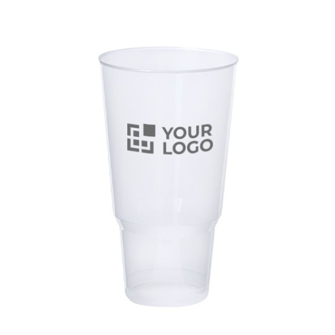 Gobelet réutilisable en plastique translucide 1,2L