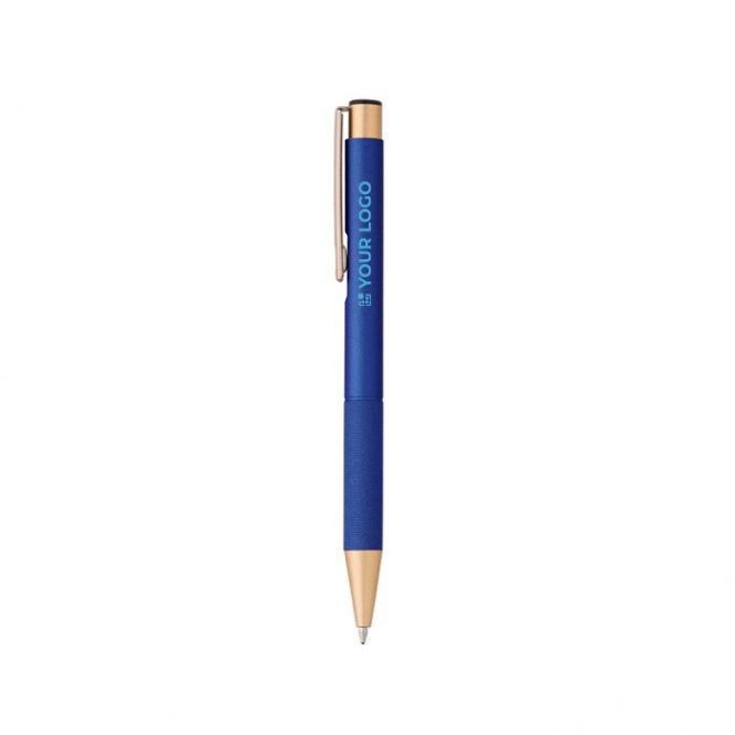 Stylo en aluminium au fini mat, coloris au choix, encre bleue