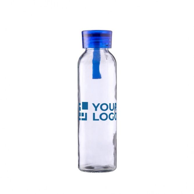 Gourde en verre avec bouchon et dragonne assortis 500ml
