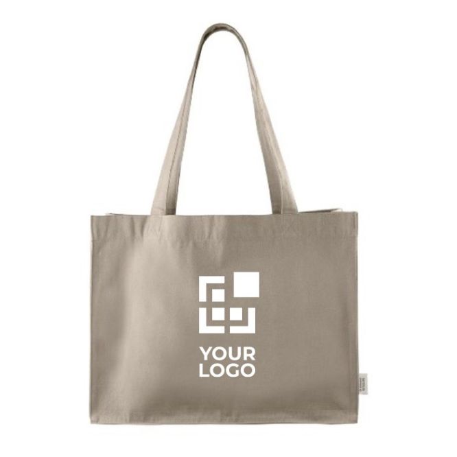 Sac cabas en coton recyclé avec poignées longues 300 g/m2