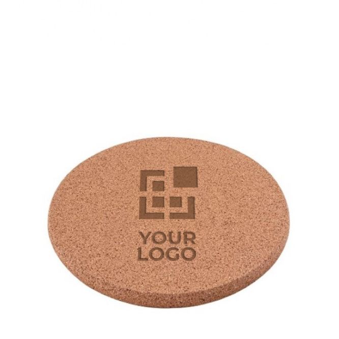 Porte-serviettes circulaire en liège pour personnalisation