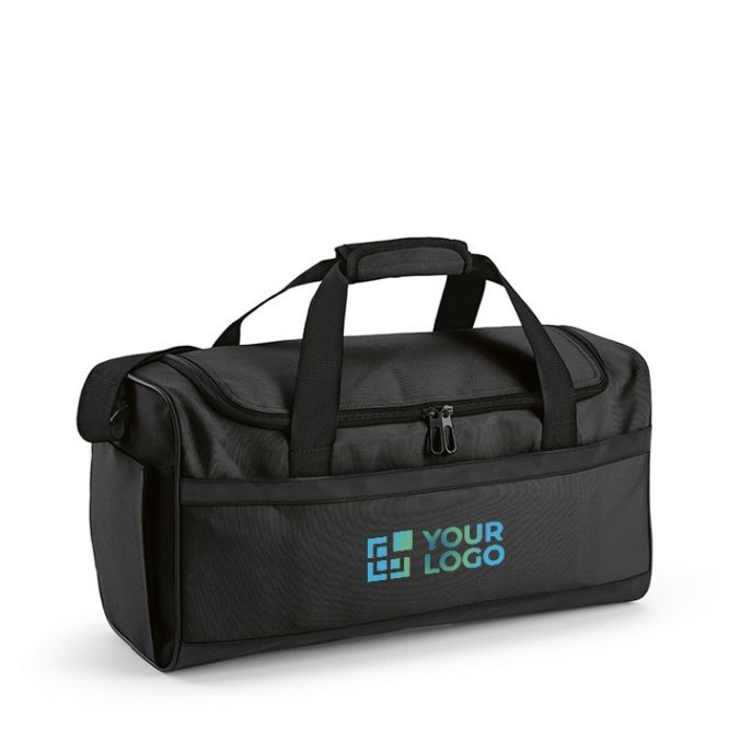 Sac de sport en RPET à sangles noires réfléchissantes