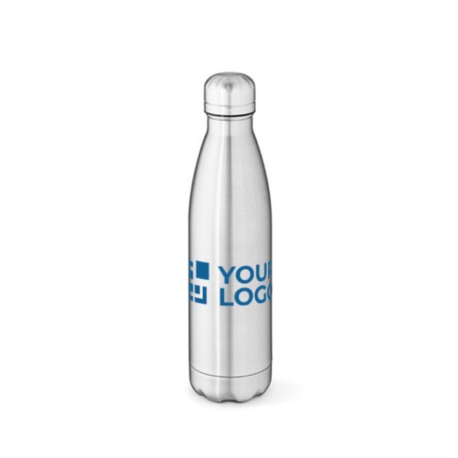 Gourde isotherme en acier inoxydable recyclé brillant 550 ml