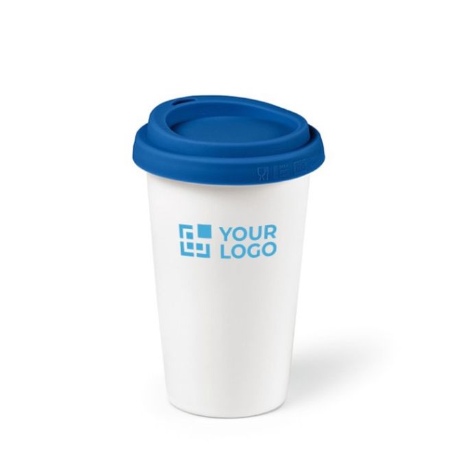 Mug isotherme en céramique à emporter avec couvercle 290 ml