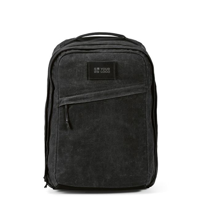 Sac à dos en coton recyclé à revêtement en cire 230 g/m²