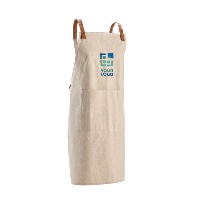 Tablier en coton recyclé avec deux poches avant 280 g/m²