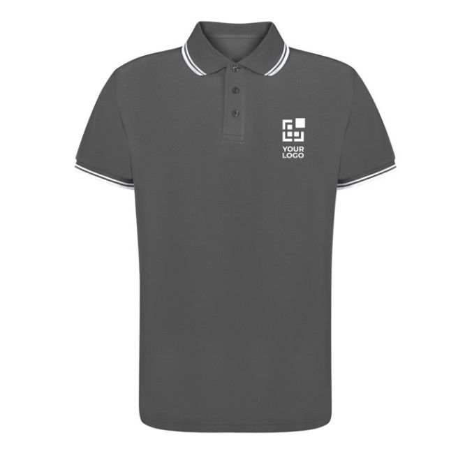 Polo respirant polyester col et détails manches 180 g/m²