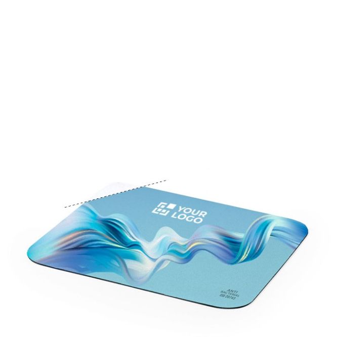 Tapis de souris blanc rectangulaire antibactérien