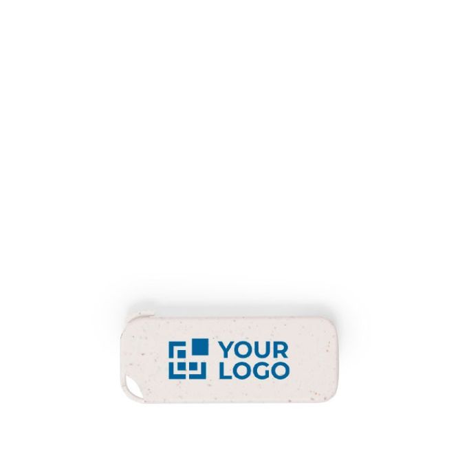 USB écologique rectangulaire avec boîtier en paille de blé