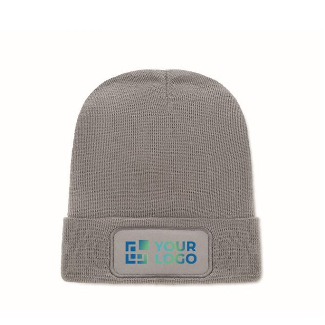 Bonnet unisexe en polyester RPET avec un patch à personnaliser