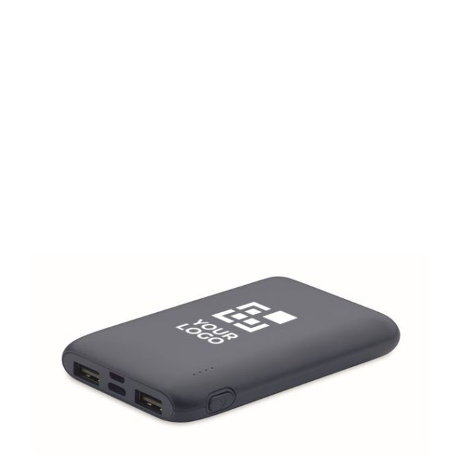 Batterie externe rectangulaire en ABS recyclé, 5.000 mAh