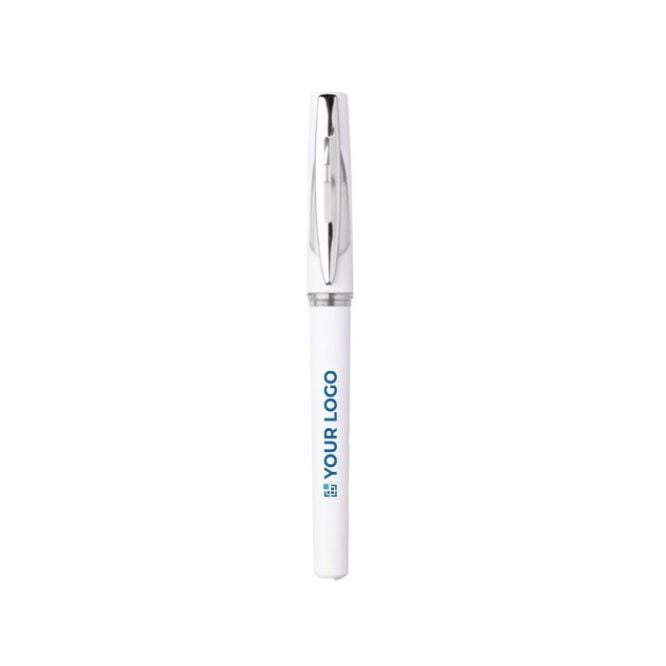 Stylo avec capuchon transparent et encre gel noire