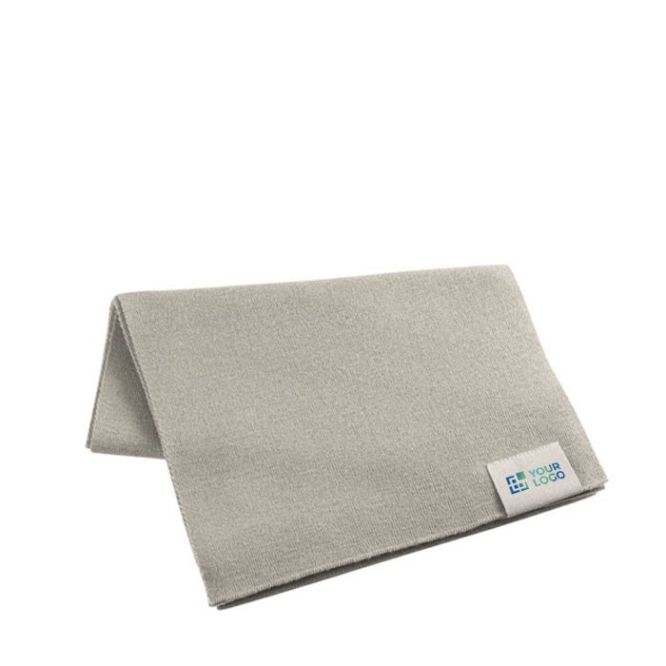 Écharpe en polyester recyclé de RPET avec patch personnalisable