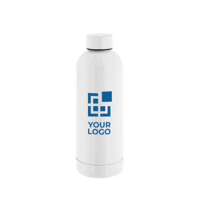 Bouteille en acier inoxydable recyclé à 90 % avec finition mate 550 ml avec zone d'impression