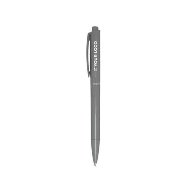 Stylo en plastique recyclé avec écriture longue encre bleue