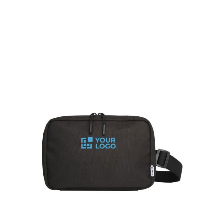 Trousse de toilette en polyester recyclé avec compartiment principal