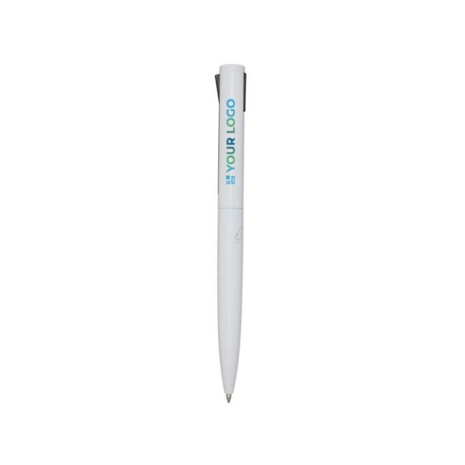 Stylo en aluminium et plastique recyclé avec clip encre bleue