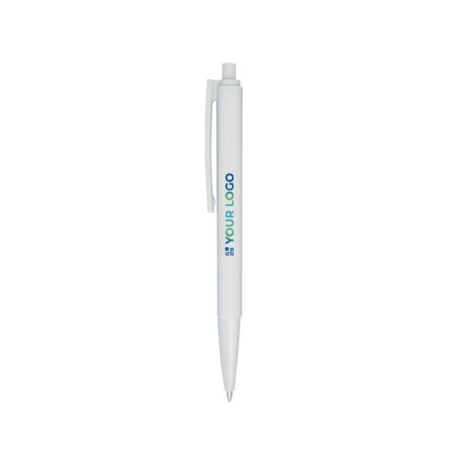 Stylo en plastique recyclé avec ressort en acier encre bleue