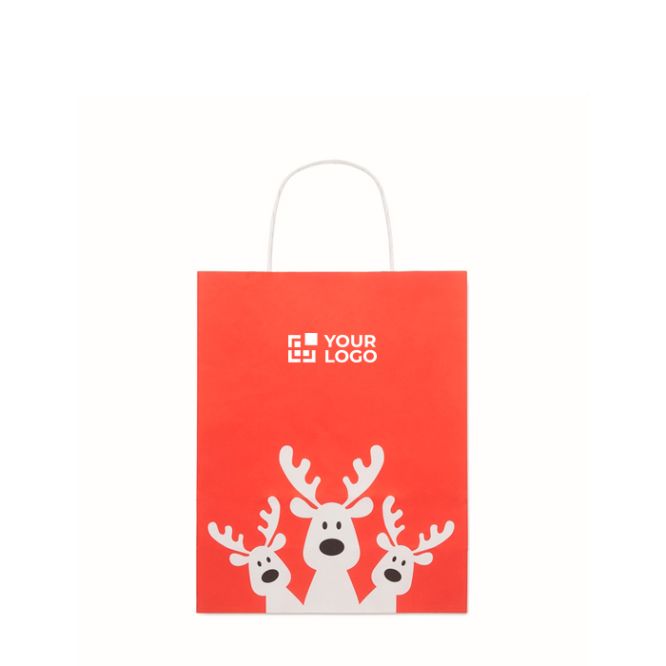 Petit sac cadeau de Noël en papier, fabriqué en UE