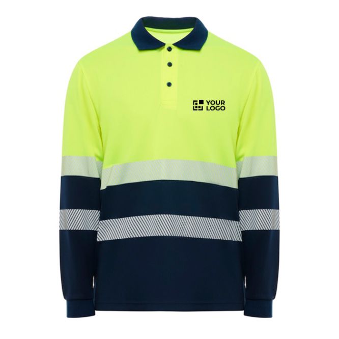 Polo de travail visible à manches longues 170 g/m² Roly Vega LS 