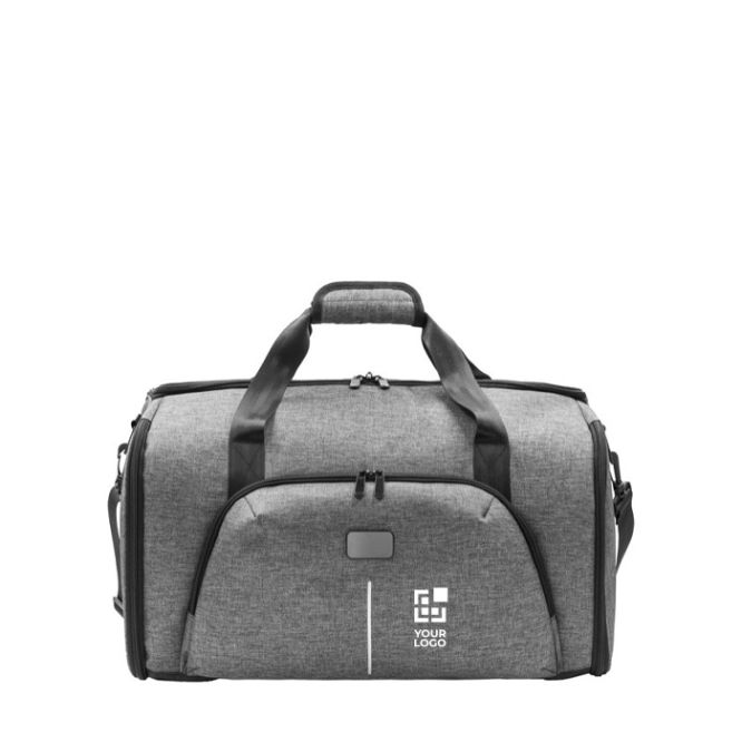 Sac de voyage en polyester recyclé avec sangle pour trolley