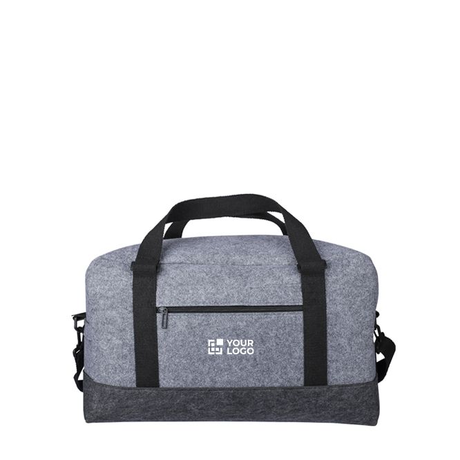 Sac de sport en feutre RPET avec petite poche frontale