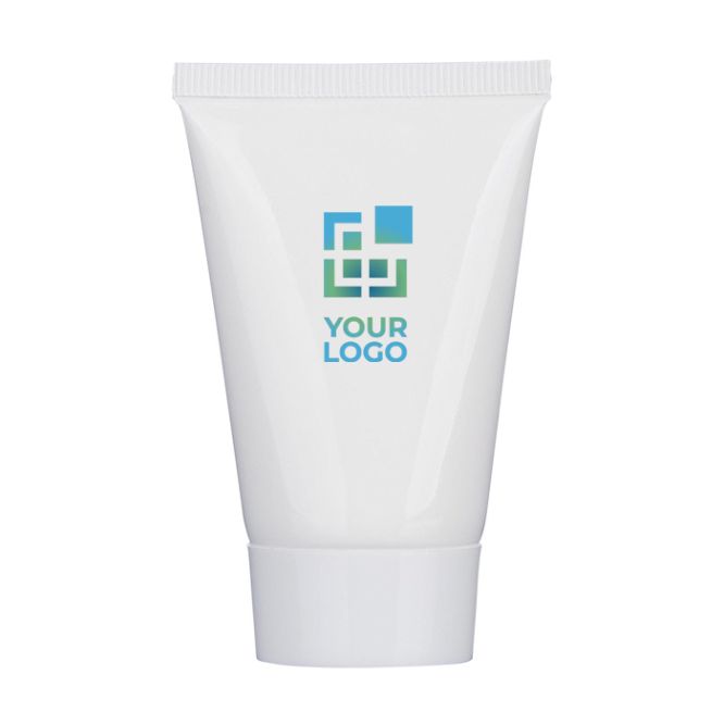 Crème solaire SPF30 parfum vanille dans tube blanc
