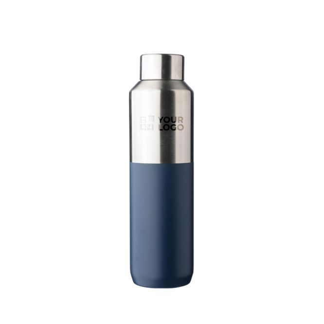 Gourde en acier inoxydable recyclé avec bouchon argenté 600ml