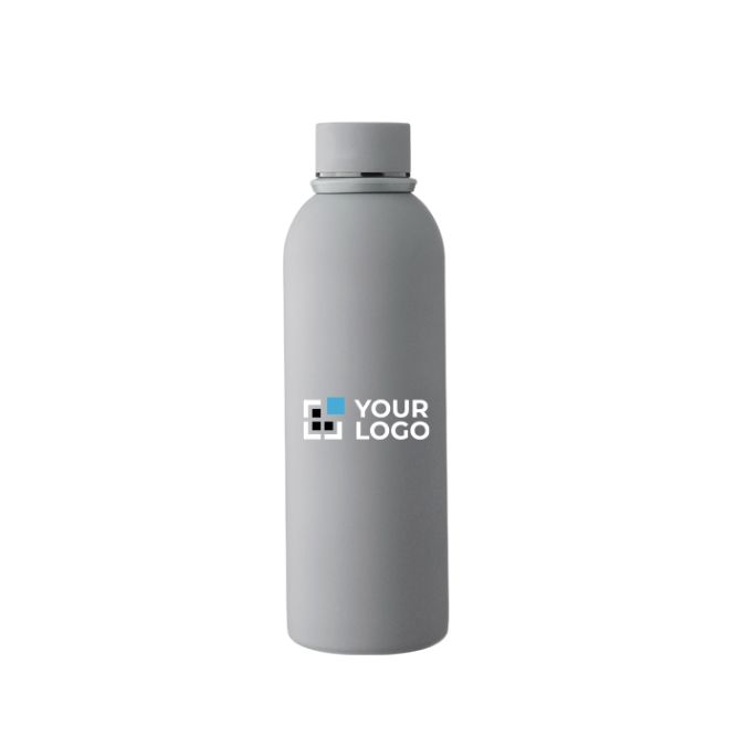 Gourde en acier inoxydable recyclé avec revêtement caoutchouc 500ml