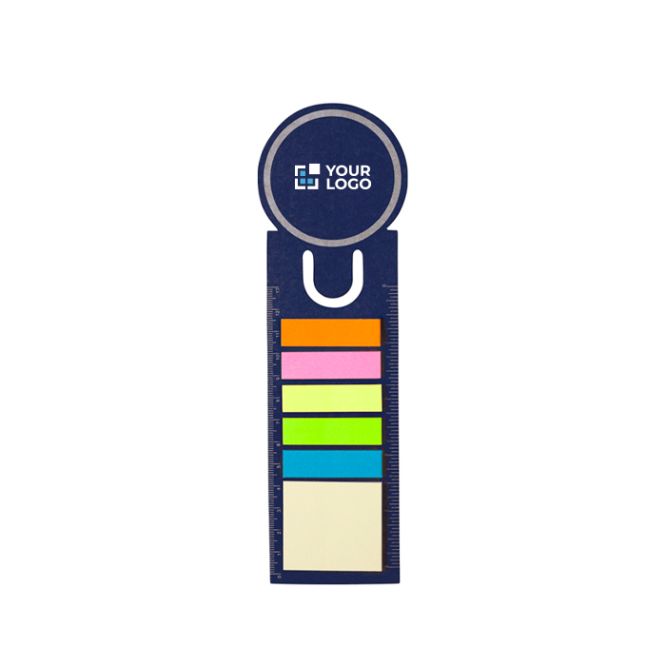 Marque-page en carton avec bandes adhésives colorées