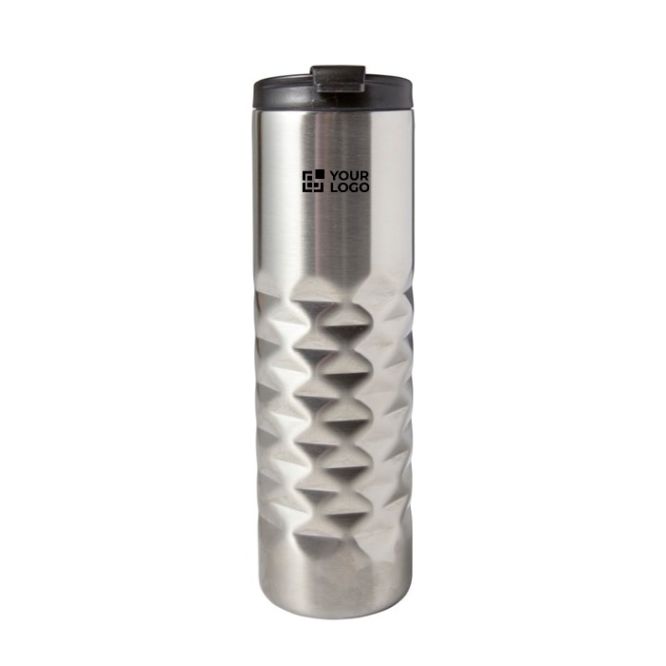 Verre thermique en acier inoxydable texturé, 460 ml