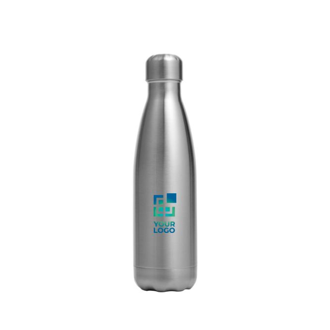 Bouteille en acier inoxydable avec bouchon à vis argenté 650ml